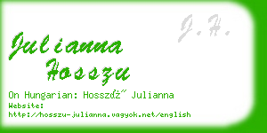 julianna hosszu business card